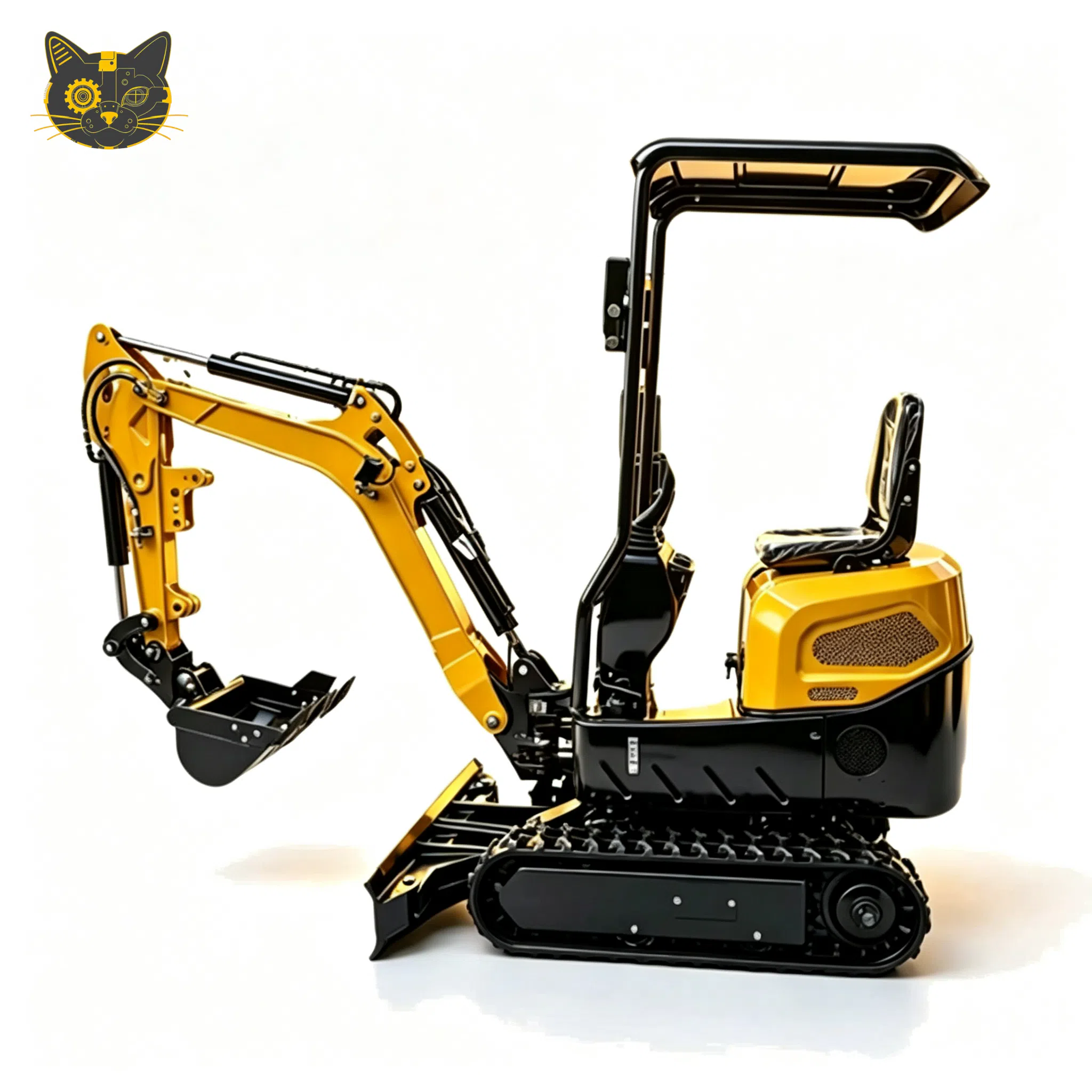 Miniexcavadora de 1 tonelada con giro cero