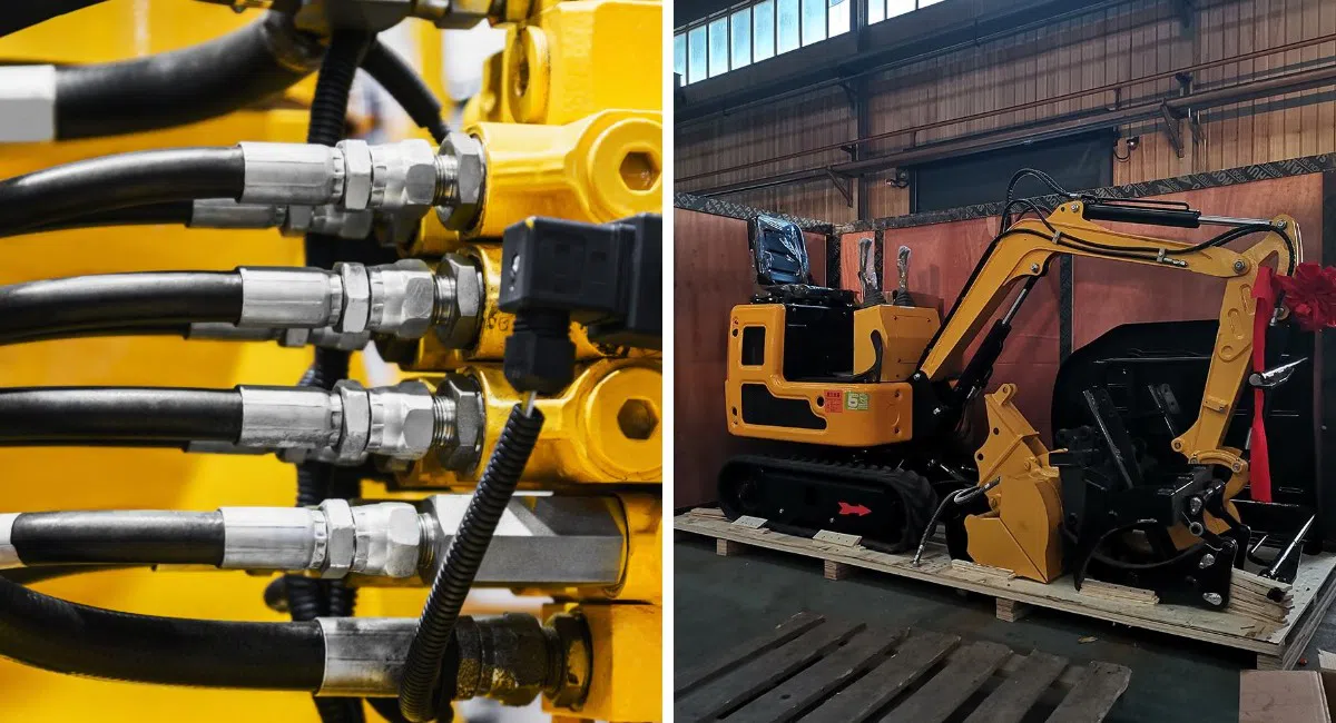 Mini-pelle améliorée avec système hydraulique renforcé améliore l'efficacité du travail